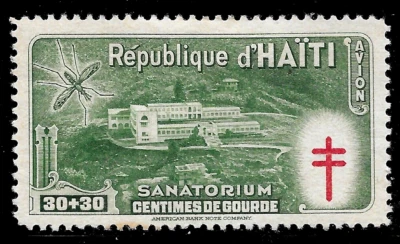 1949, Health Haiti  Semi-postal Mi#364 MLH OG VF Anti Tuberculosis SANATORIUM - Image 1 of 2