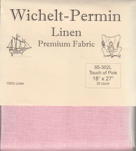 Cross Stitch ~ Wichelt-Permin 32 Ct Touch of Pink Linen 18 x 27 in #65-302L - Picture 1 of 1