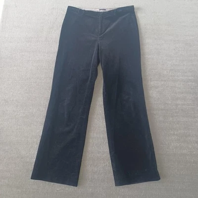 Винтажные женские брюки Gap 8A черные бархатные со средней посадкой Y2K классические офисные - Изображение 1 из 4