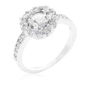 Bella Birthstone Engagement Ring in Clear Size 10 - Picture 1 of 5