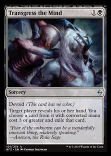 MTG - Transgress the Mind - Battle for Zendikar - NM, English Magic FLAT RATE SH - Image 1 of 1