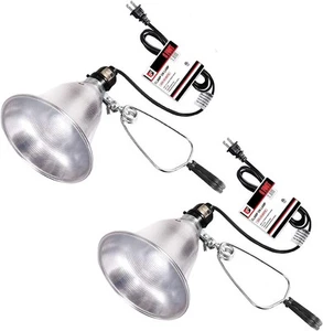 EP Clamp Lamp Light with Detachable 5.5 Inch Aluminum Reflector, 60 2 Pack - Picture 1 of 7