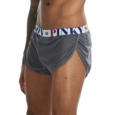 Mens Sports Mesh Summer Shorts Sexy Low-waist Side Slit GYM Short Pants Boxers - Image 1 of 4