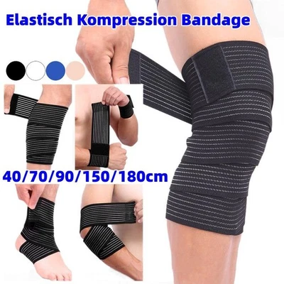 MARKENLOS Kniebandage Elastisch Kompression Bandage elastisches band Binde Knie Arm Wade