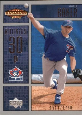 2002 Upper Deck Ballpark Idols #205 Chris Baker Rookie Card RC /1750  - Image 1 of 2