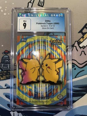 2000 Topps Pokemon Series 2 DITTO #132 Stick-Ons (5 of 10) CGC 9 MINT Vintage - Image 1 of 2