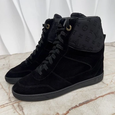 Zapatilla deportiva alta Louis Vuitton Millenium LV monograma gamuza negra 7,5 EE. UU. o 37,5 UE Foto 1 de 4