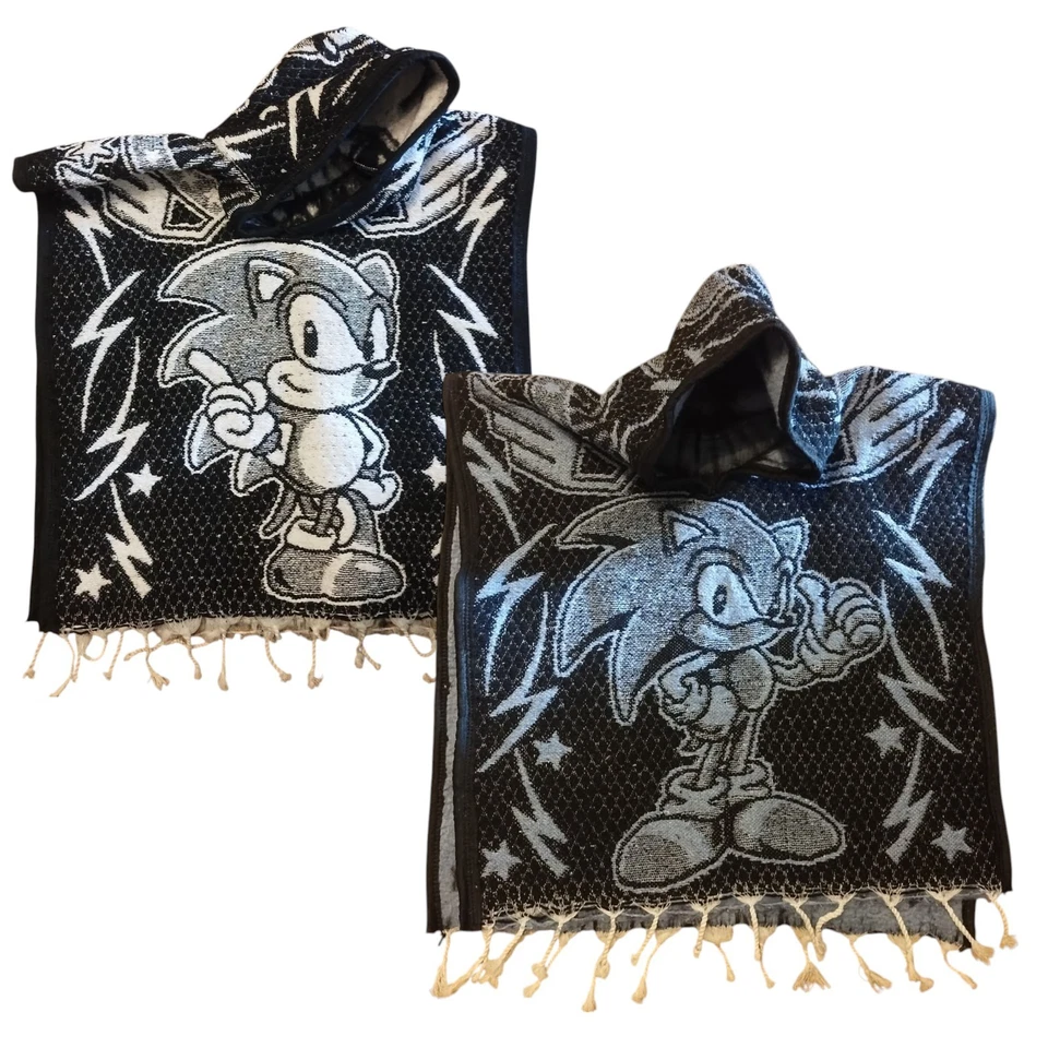 Sonic The Hedgehog / Sega Sonic Poncho With Hood, Small, 21" x 21" - Изображение 1 из 1