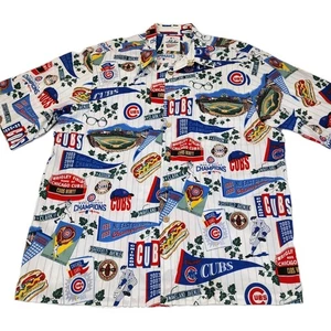 Chicago Cubs Hawaiian Shirt Men's 2XL Reyn Spooner Wrigley Legacy MLB Collar  - Picture 1 of 6