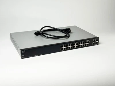 Cisco SF220-24P 24-Port 10/100 PoE Smart Plus Switch with 2 Gigabit Uplinks - Image 1 of 4