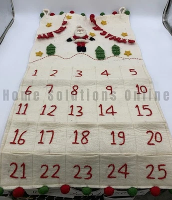 Pottery Barn Kids Classic Santa Felt Christmas Advent Calendar 40" H #V24 - Image 1 of 4