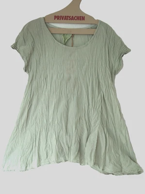PRIVATSACHEN Shirt Tunika A-Linie Bio-Baumwolle 44-46-48 (2) NAHRUND'birke' grün - Bild 1 von 4
