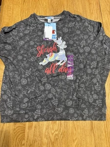 Rockin Around Sleigh All Day Reindeer ￼Christmas Shirt Size Small - Picture 1 of 4