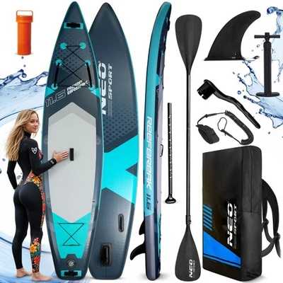 NEO-SPORT Aufblasbar Stand Up Paddle Board SUP Board KommplettSet 350 cm - Bild 1 von 4