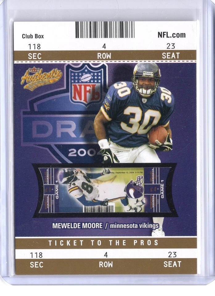 2004 Fleer Authentix Club Box Gold #126 Mewelde Moore 21/25 - Image 1 of 1