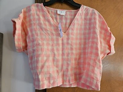 Lou and Gray 100% Lino Damas Cropped Top 17" Talla XS Nuevo Foto 1 de 4