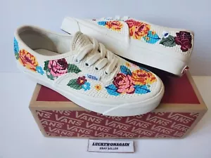 Vans Anaheim Needlepoint 44 DX Floral Sneakers Womens 5.5 Shoes Woven - Picture 1 of 12