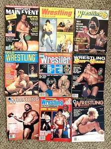 9 Magazine Lot Pro Wrestling Magazines 1976-1983 WWE WCW CWF - Picture 1 of 11