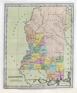 1835 Karte von Mississippi - Bild 1 von 4