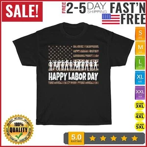 Happy Labor Day Vintage T Shirt Men Fashion 2023 Women T Shirt Short Sleeve NEW - Picture 1 of 9