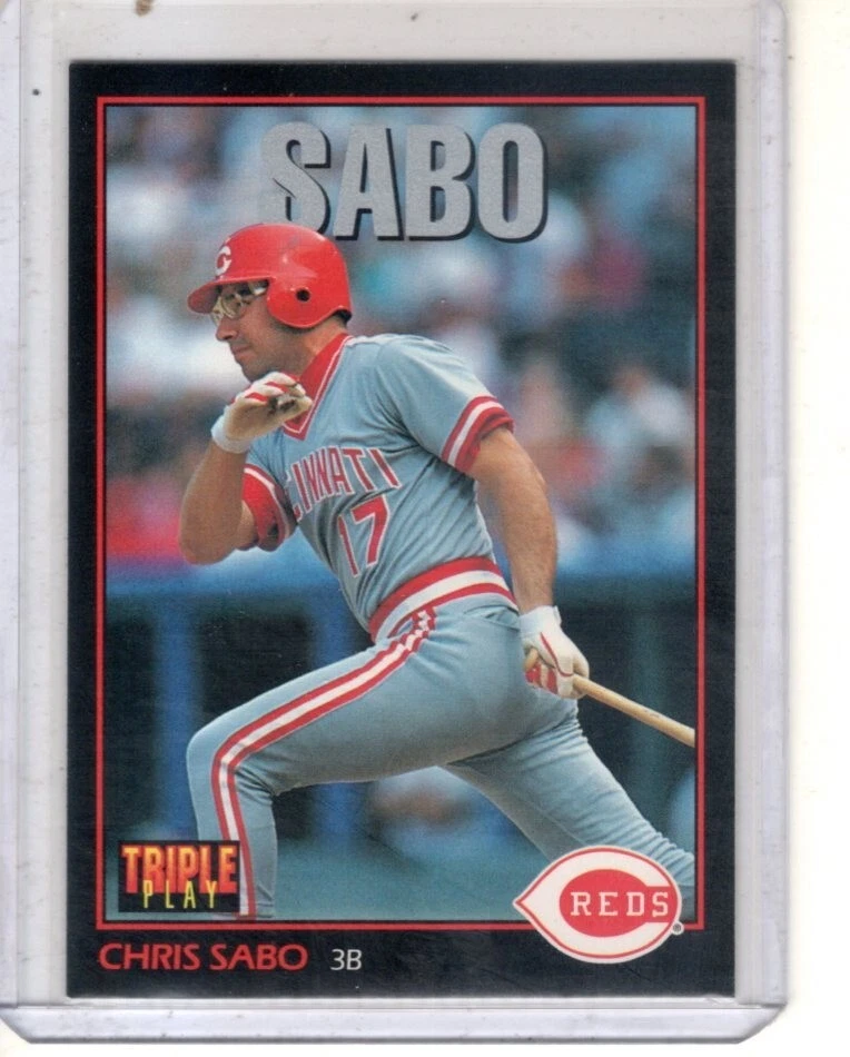 Chris Sabo 1993 Triple Play #184  Cincinnati Reds baseball card  - Image 1 of 2