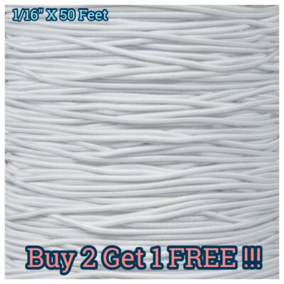Cuerda elástica elástica de 1/16" con manga trenzada cordón de choque elástico de 50 pies Foto 1 de 2
