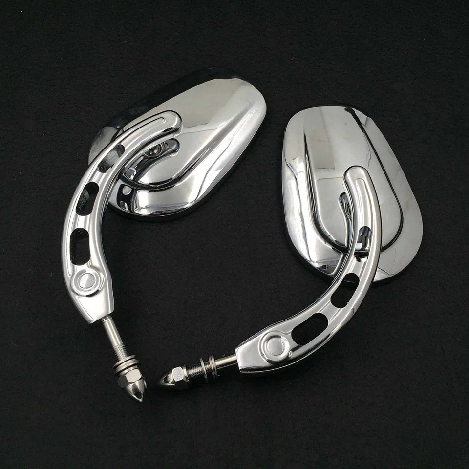 Chrome Motorcycle Rearview Mirrors For Harley Davidson Electra Road Street Glide - Изображение 1 из 4