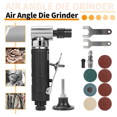 90° Air Die Right Angel Grinder 1/4" Air Die Polisher Sander Grinding Machine - Image 1 of 4