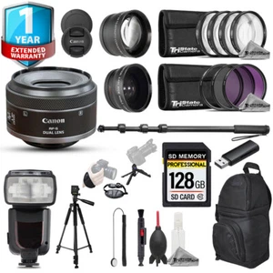 Canon RF-S 7.8mm f/4 STM Dual Lens - 22pc 128GB Ultimate Kit + 1 Yr Warranty - Picture 1 of 12