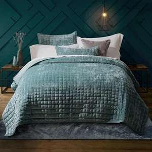 Luxury Velvet Quilt Set King Size, Lightweight Velvet Comforter Set, Oversized B - Picture 1 of 8