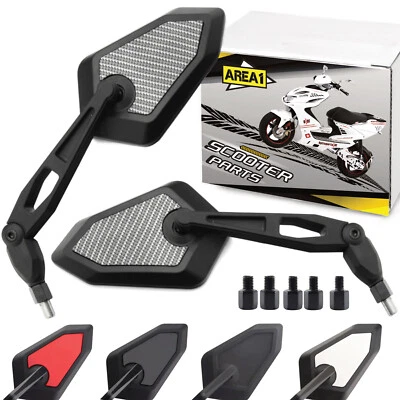 Area1 Motorroller Rückspiegel Spiegel Set E-geprüft carbon (V01) - Bild 1 von 4