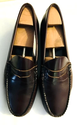 Zapatos Mocasines Sin Cordones Para Hombre French Tech Shriner Años 80 De Colección Borgoña 12M / 49005 Foto 1 de 4