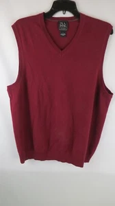 Jos. Suéter chaleco para hombre A Bank Burgandy suéter - Imagen 1 de 6