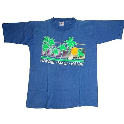 Camisa Hawaii Maui Kauai Vintage 1986 Poli Talla XL Foto 1 de 4