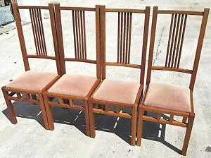 Set of 4 Mission Arts & Crafts Thomas Moser Style Dining Chairs