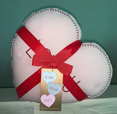 3件套蛋糕和羊绒粉彩对话心形毛绒枕头粉色灰色 — 第 1/4 张图片