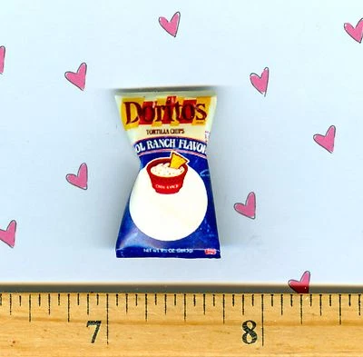 Dollhouse Miniatue Size RANCH CHIPS Bag