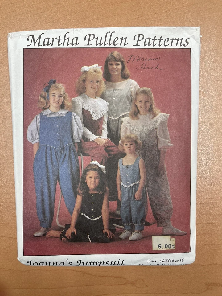 Martha Pullen Pattern Joanna Jumpsuit Child 2 to 16 Adult S M L Cut Vintage - Image 1 of 3