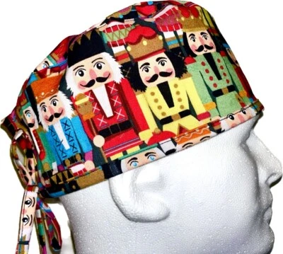 Christmas Nutcracker Scrub Hat Chemo Cap - Image 1 of 2