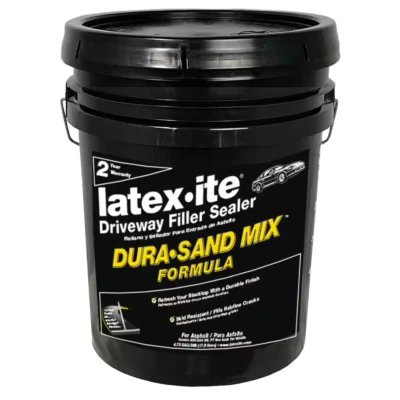 LATEX-ITE 4.75 Gal. Sand Mix Driveway Filler Sealer Durable Finish Fills Cracks Non-Skid
