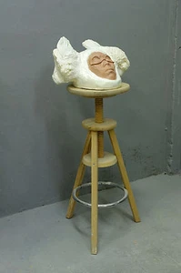 RARE SUPERB ORIGINAL CHIHO IWASE "Hermes"" JESMONITE RESIN Japan SCULPTURE - Picture 1 of 1