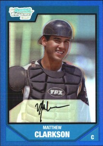 2007 Bowman Chrome Prospects Blue Refractors #BC8 Matthew Clarkson /150