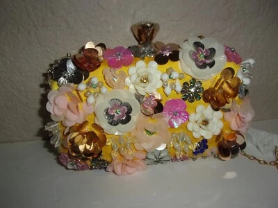 Bebe желтый блестками маргаритки застежки ~ сумочка через плечо - Изображение 1 из 4