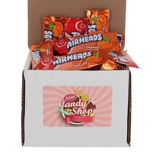AirHeads Taffy Mini Candy Bulk in Box (Individually Wrapped) Orange - Picture 1 of 3
