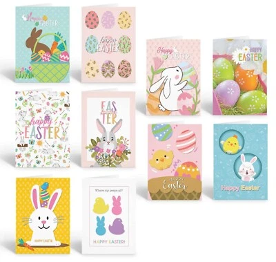 Assorted Easter Greeting  Cards - 10 Boxed Variety Cards and Envelopes - B18080 - Image 1 of 4