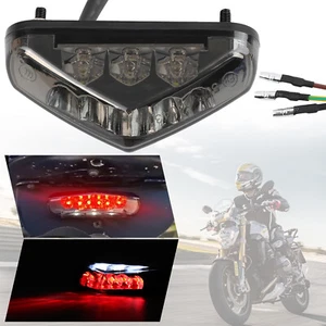 Universal Rear Light License Plate Lighting 12V E-Tested LED Motorcycle Brake Light - Picture 1 of 7