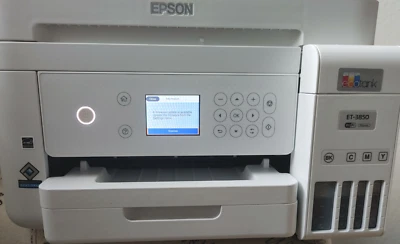 Epson EcoTank ET-3850 Color Inkjet All-In-One Printer - White - Image 1 of 2