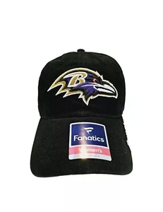 Fanatics NFL Pro Line Baltimore Ravens Women's Adjustable Strap Hat/Cap Black - Picture 1 of 12