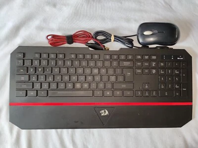 REDRAGON KARURA K502 RGB BACKLIT WIRED GAMING KEYBOARD & MICROSOFT 1113 MOUSE - Image 1 of 4