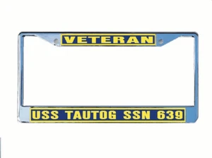 USS TAUTOG SSN 639 Kennzeichenrahmen U S Navy Militär Auto-LKW-Wohnmobil Tierarzt - Bild 1 von 8